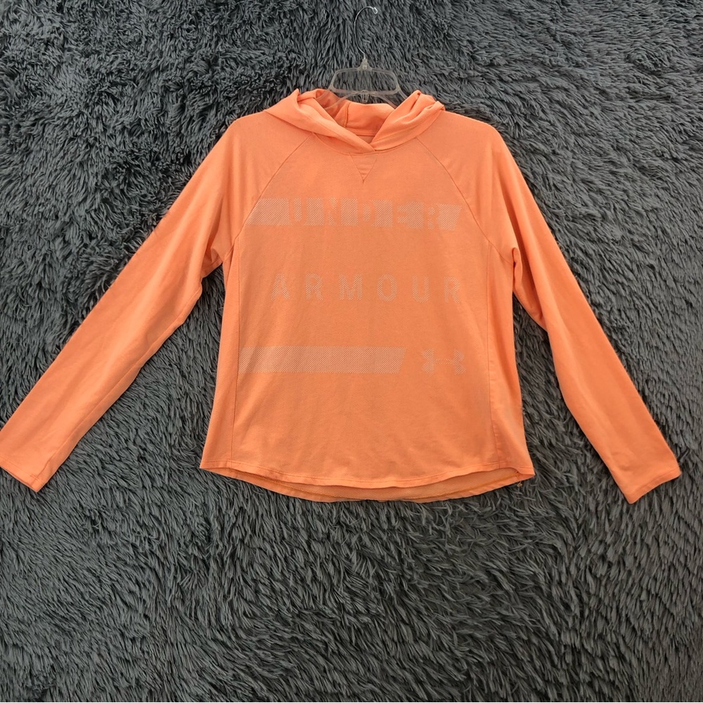 Under Armour UA Hoodie Womens Small Loose Spellout Athletic lightweight